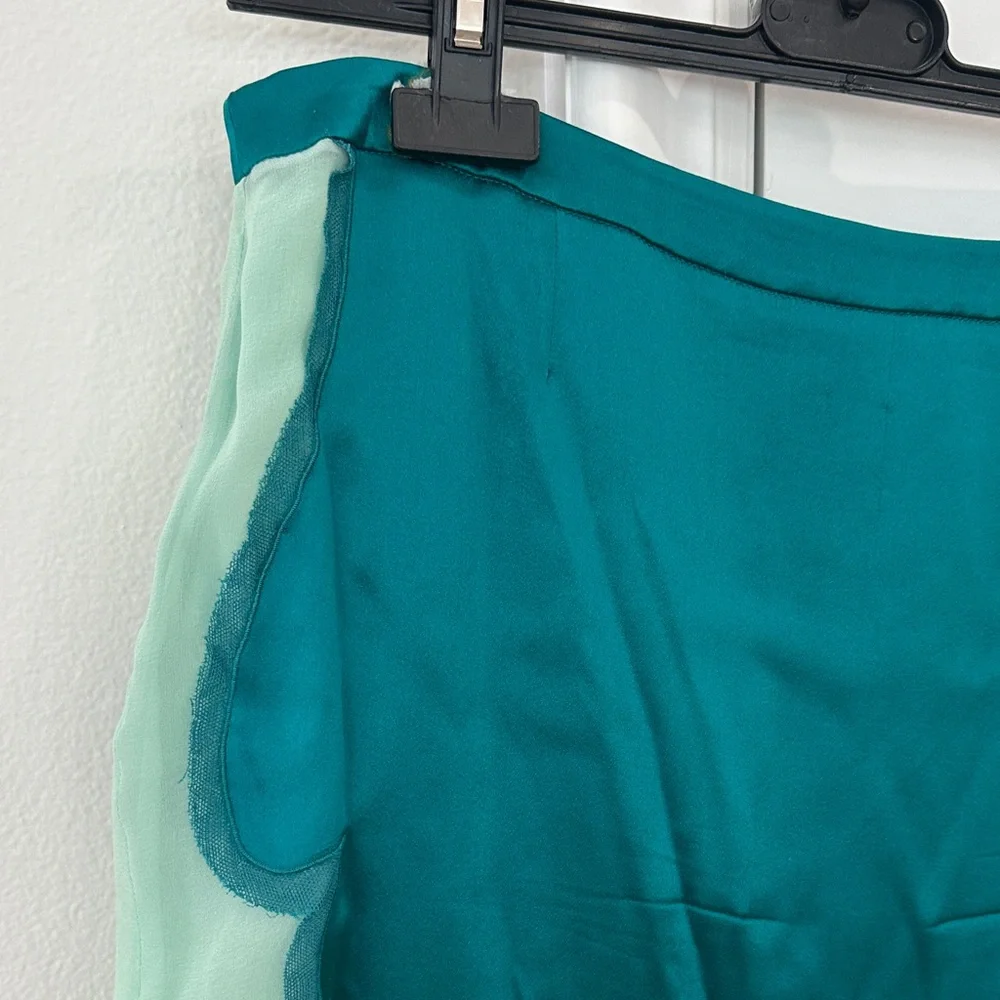 Yves Saint Laurent Teal Pencil Skirt - Picture 3 of 12